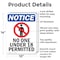 Signmission No One Under 18 Permitted OSHA Notice Sign, Aluminum, 10in W x 14in L, 2PK OS-2PACK-NS-A-1014-V-14706 - alternate 4